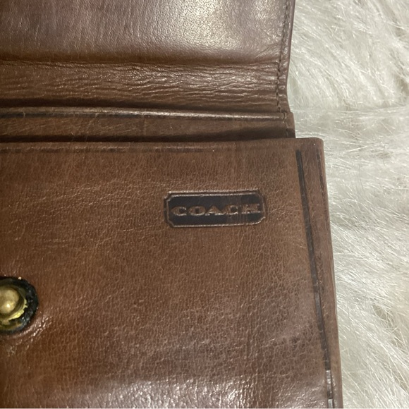 Super Rare Vintage Coach Unisex Wallet w/ Original Care Booklet Buffalo Leather - Picture 9 of 10